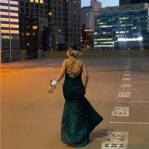 Elegant Green Evening Gown